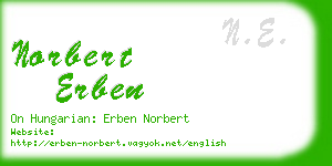 norbert erben business card